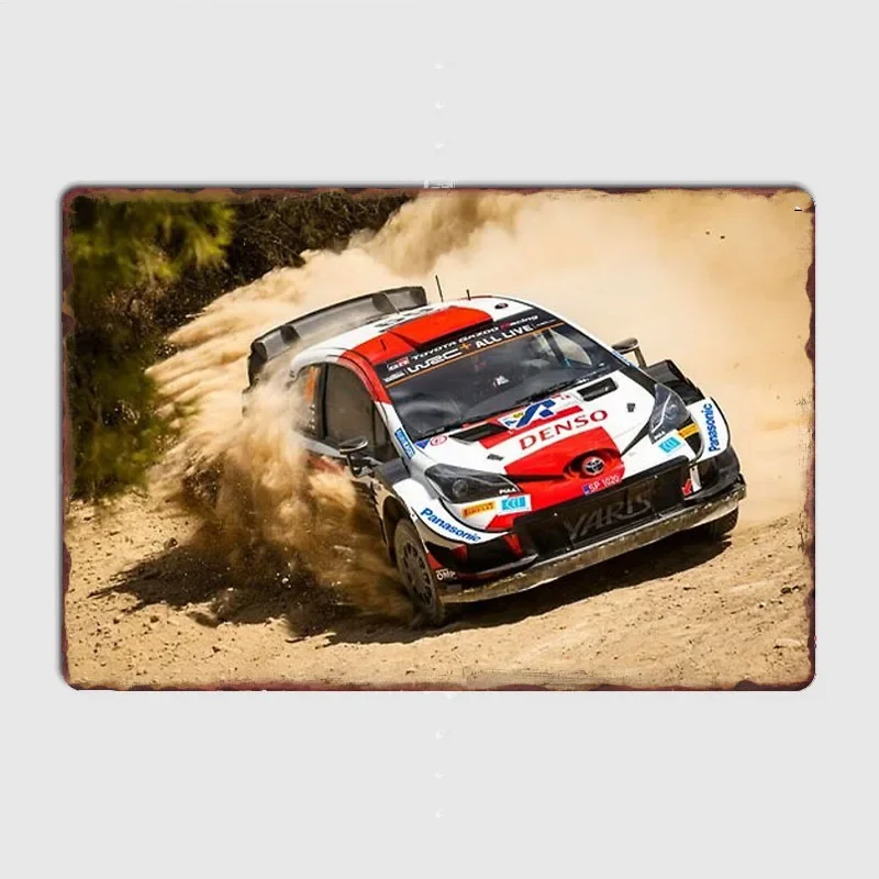 

Sébastien Ogier Rally Car Retro Metal Sign Poster Bar Signboard Interior Wall Room Decoration Vintage Home Decor