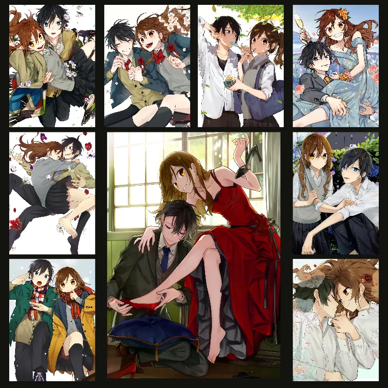 

Horimiya Anime Poster Self-adhesive Art Waterproof Paper Sticker Coffee House Bar Room Wall Decor