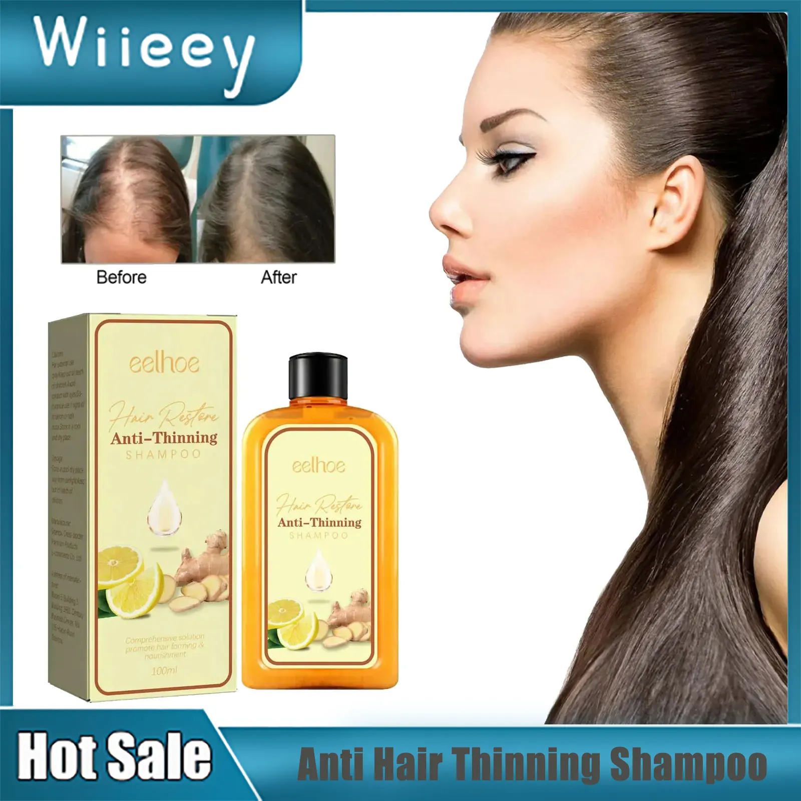 

Hair Loss Treatment Shampoo Ginger Polygonum Anti Baldness Cleaning Nourish Scalp Repairing Follicle Hair Regeneration Shampoo