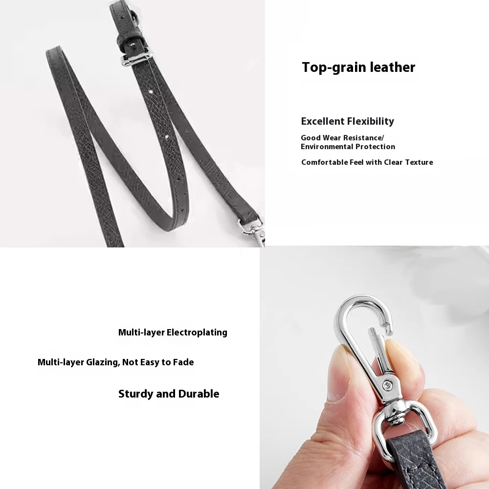 Leather Replacement Crossbody Bag Strap Fit for Longchamp Mocha Terra Mini Shoulder Strap Without Punching Modification