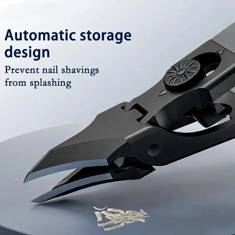 Angled Nail Clipper Stainless Steel Fingernail And Toenail Clipper Cutters Anti-Splash Cuticle Remover Fingernail Clipper Cutter