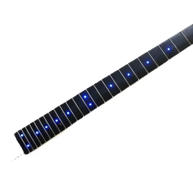 22 Frets Inlay LED Dots Rosewood Fretboard Maple Electric Guitar Neck Accessories Parts Musical Instruments