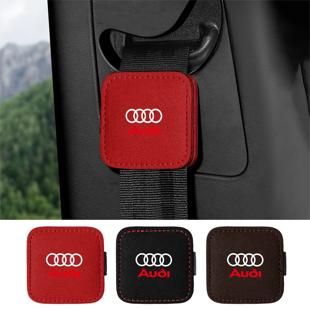 Auto Stopper Buckle Leather Clip Magnetic Design Seat Belt Fixed Limiter For AUDI A3 A4 B5 B6 B7 B8 A5 C5 A6 C6 C7 A7 A8 Q3 Q5