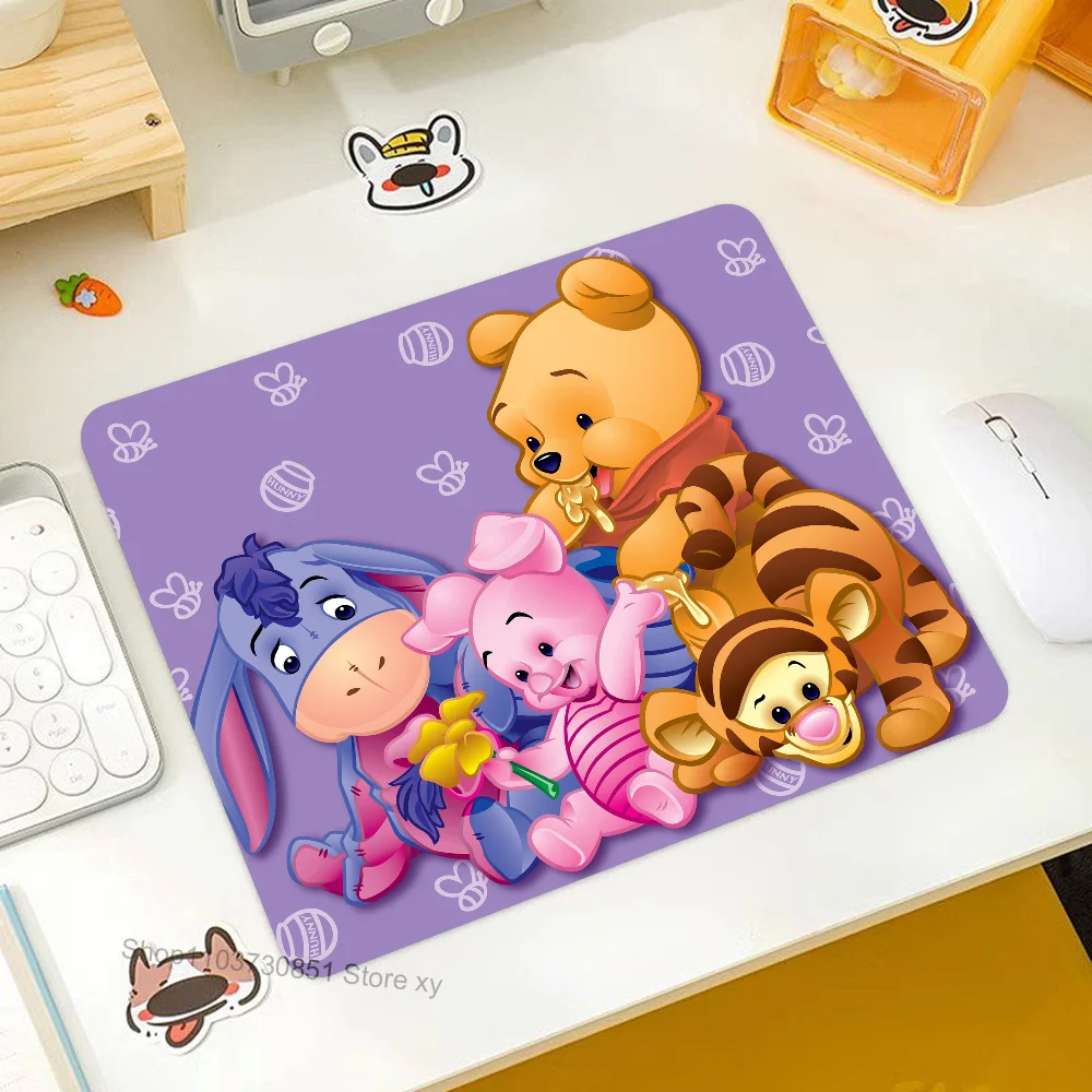 Disney Winnie The Pooh Mousepad RGB Small Size Gaming Mouse Pad With LED Light Desk Mat Super Smooth Non-slip Rubber Bottom