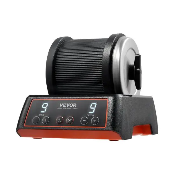 

Rock Tumbler Kit 2.5 lbs Rock Polisher 9 Speeds 9-Day Timer with Grits