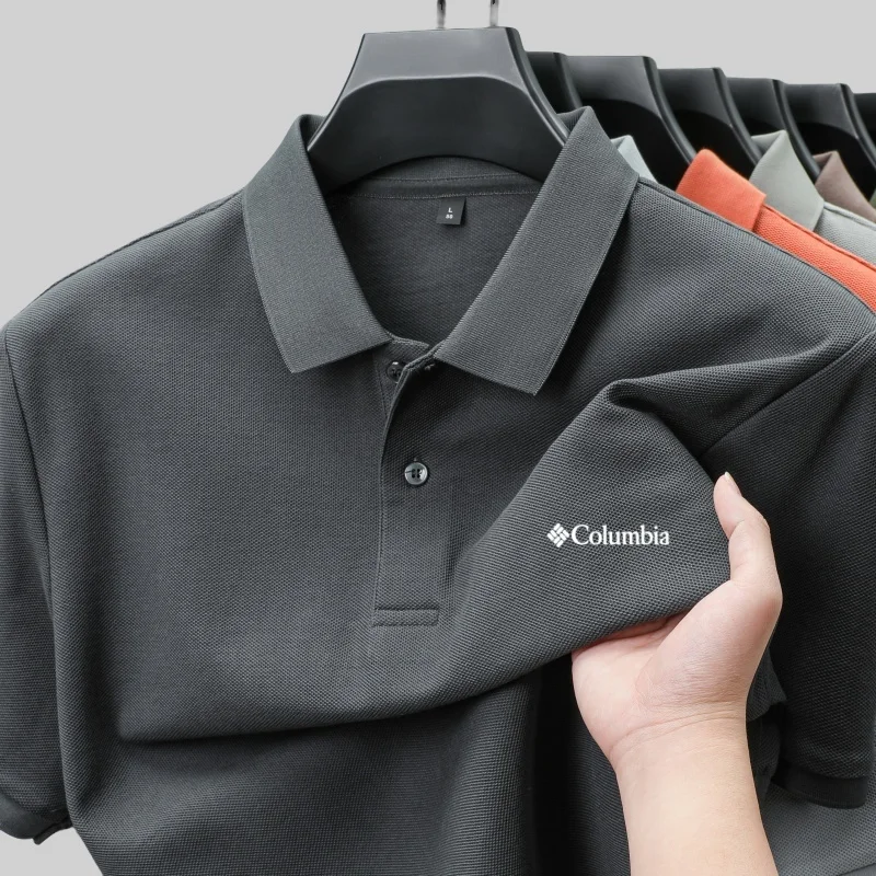 Classic designer original letter badge short sleeved polo shirt summer fashion men's hot selling pure cotton breathable T-shirt