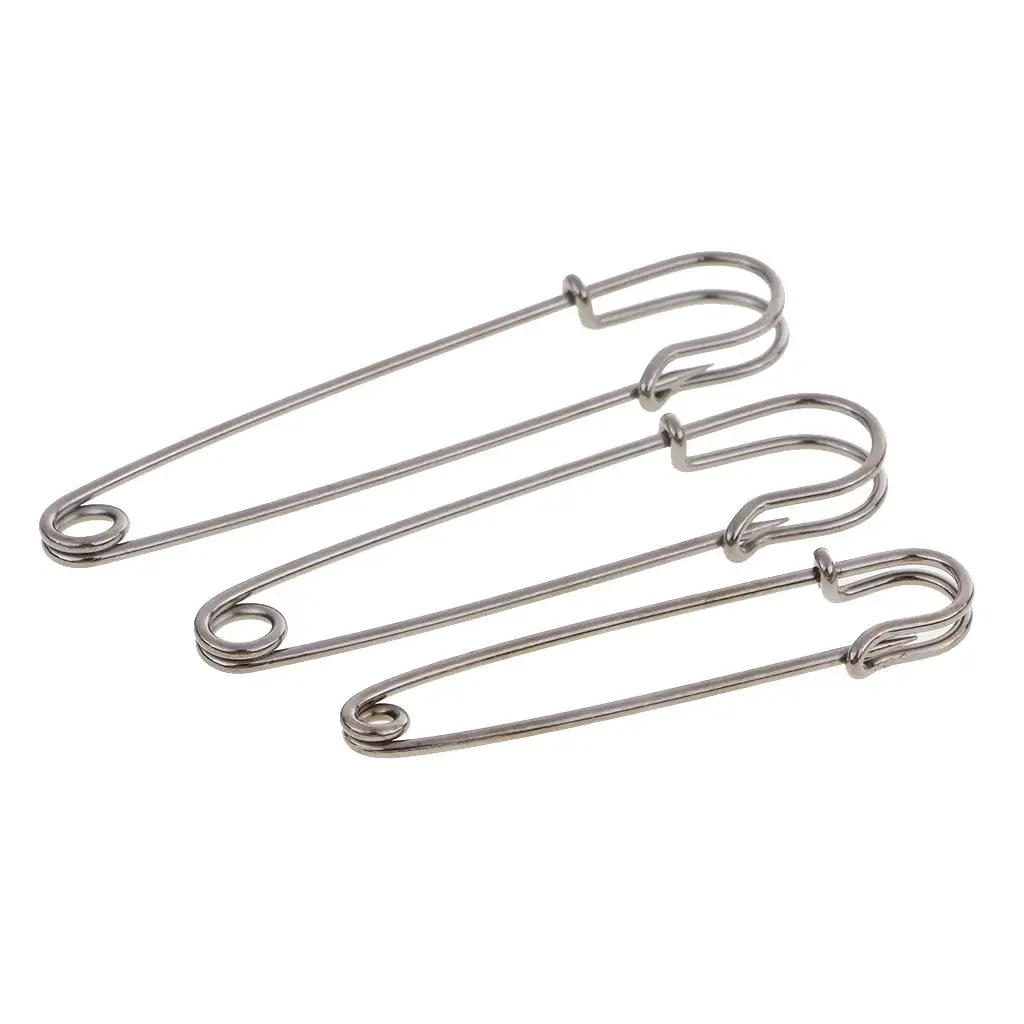 2x 3 Pieces Heavy Duty Stainles Brooch Pins for Covered Skirts Pants