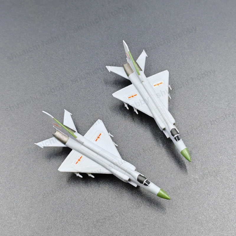 2PCS 1/350 Scale J-8 Finback Fighting Aircraft Model Colored Simulation Interceptor Airplane Fighter Aeroplane DIY Handmade Toys