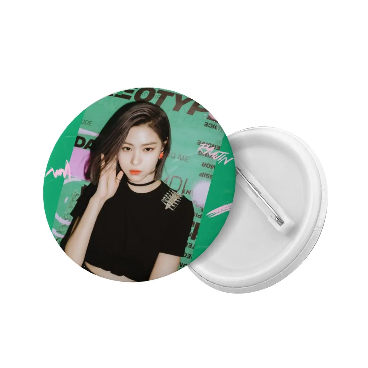 Kpop Star Girl Group ITZYS Ryujin Pin Back Buttons for Hats Customizable Badges Brooch Pinback