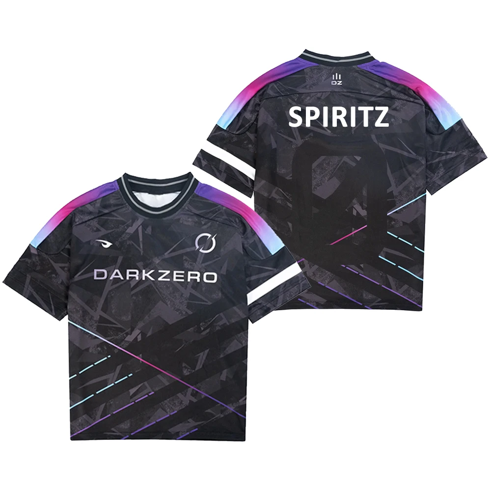 قوس قزح ستة Esports المهنية فريق DarkZero Club 2025 جيرسي R6 Apex لعبة مخصصة التدريب الزي الرسمي الرجال والنساء تي شيرت