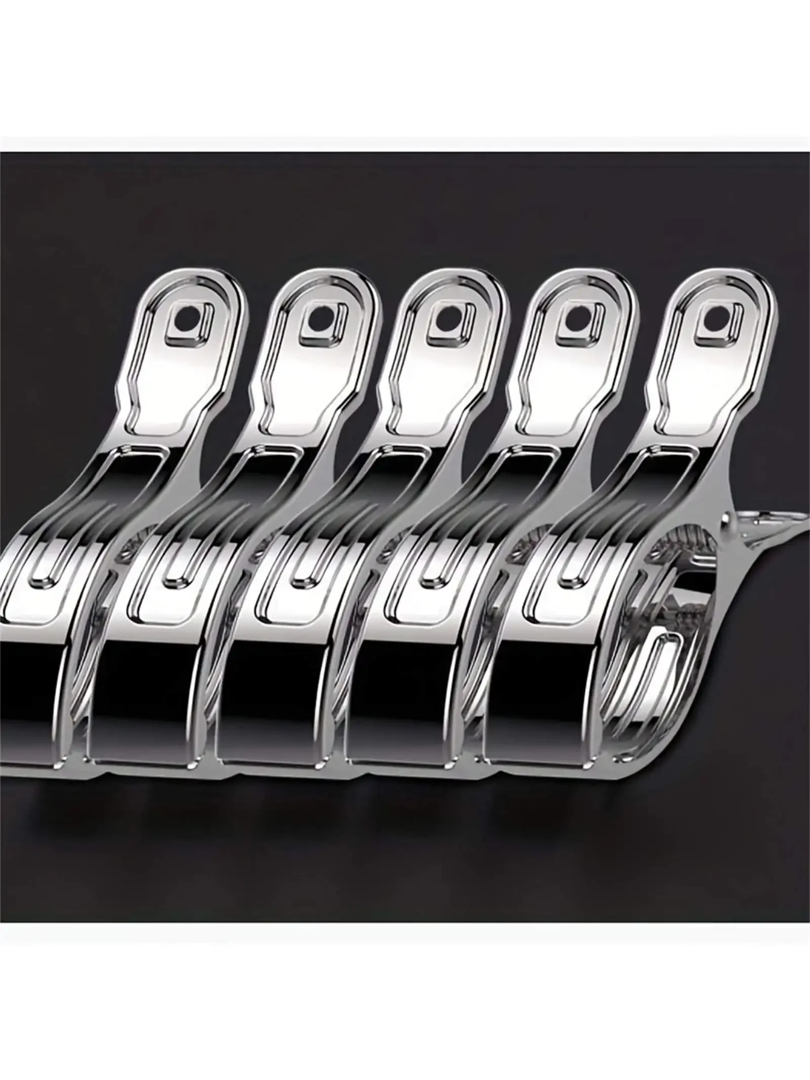 1set  Extra-Large Stainless Steel Clips, Windproof Clothes Pegs For Quilt Drying, Multifunctional Racks Clip Rings