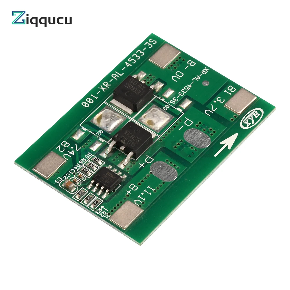 3S 12V 7A 18650 Lithium Battery Protection Board BMS Li-ion Charger Protection Module Anti-Overcharge Over-Discharge