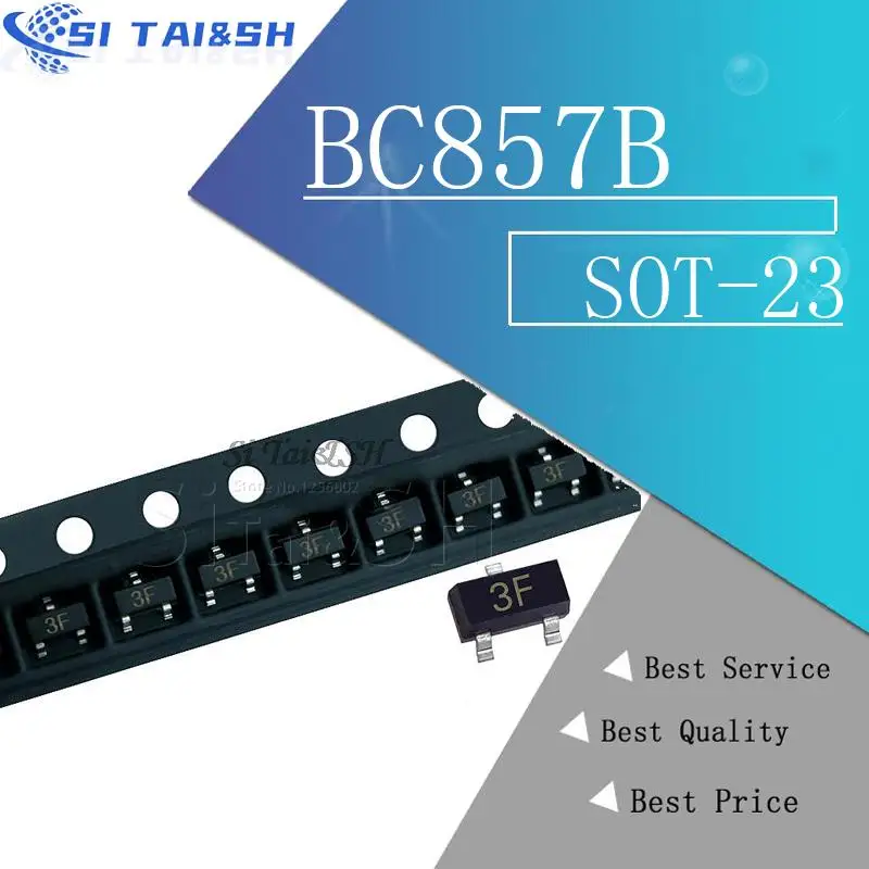 

Si Tai&SH 100PCS BC857B SOT23 BC857 SOT SMD SOT-23 3F new transistor Data system