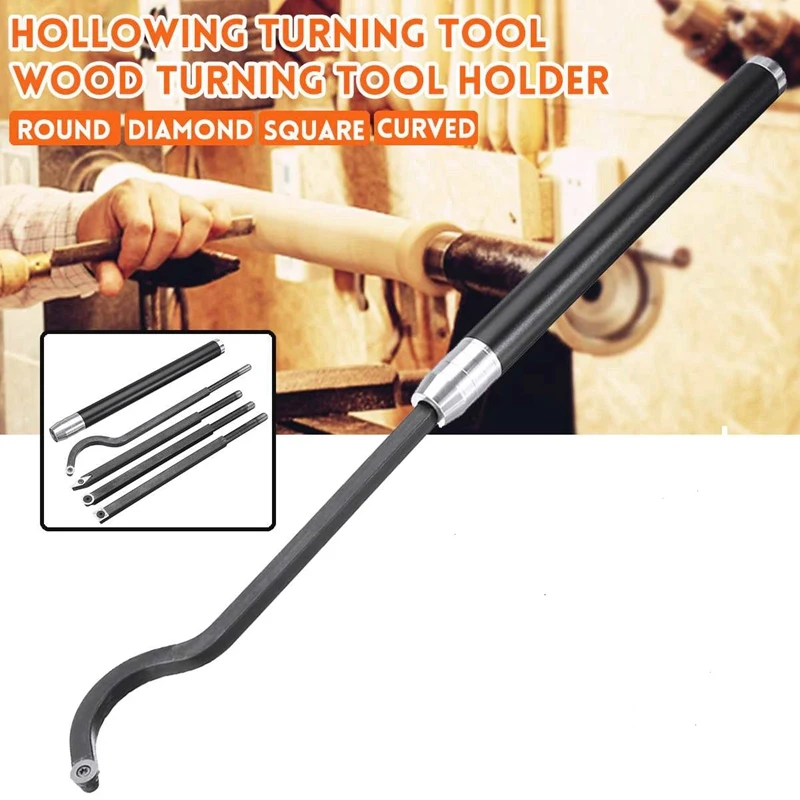 Lathe Tool Handle - Solid Aluminum With Foam Grip - Accepts Full Size (1/2 Inch Tang) Carbide Turning Tools