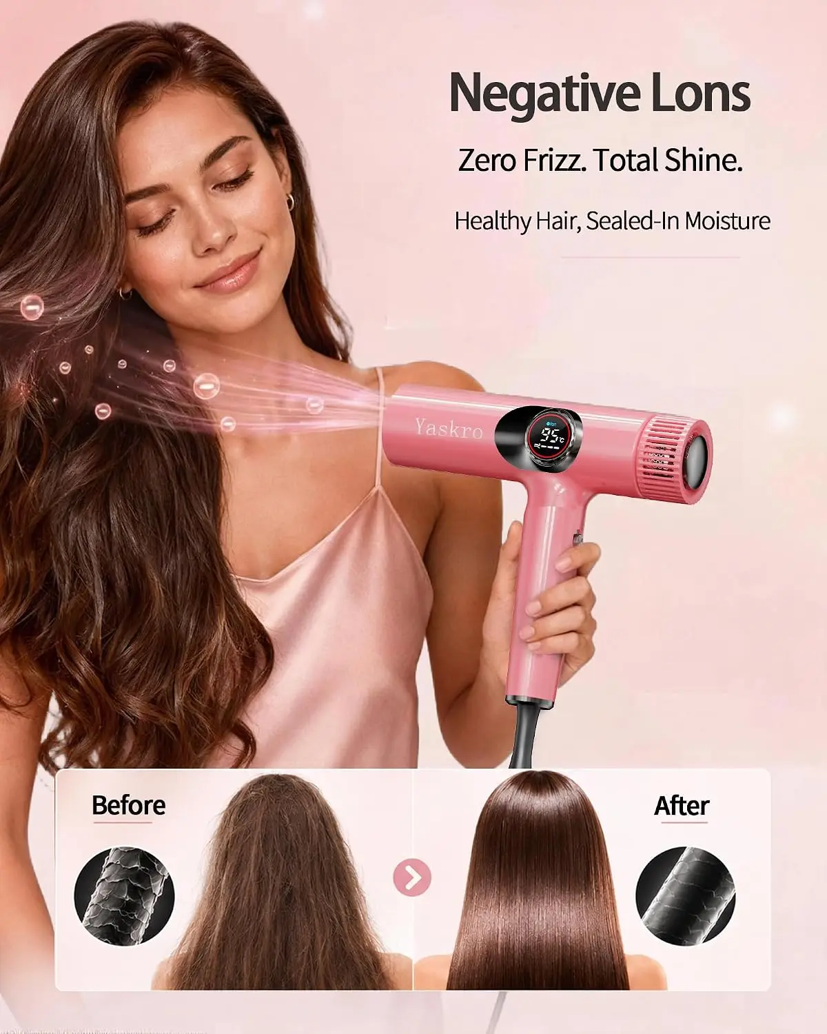 160,000 RPM Brushless Motor Ionic Hair Dryer Featuring LED Display