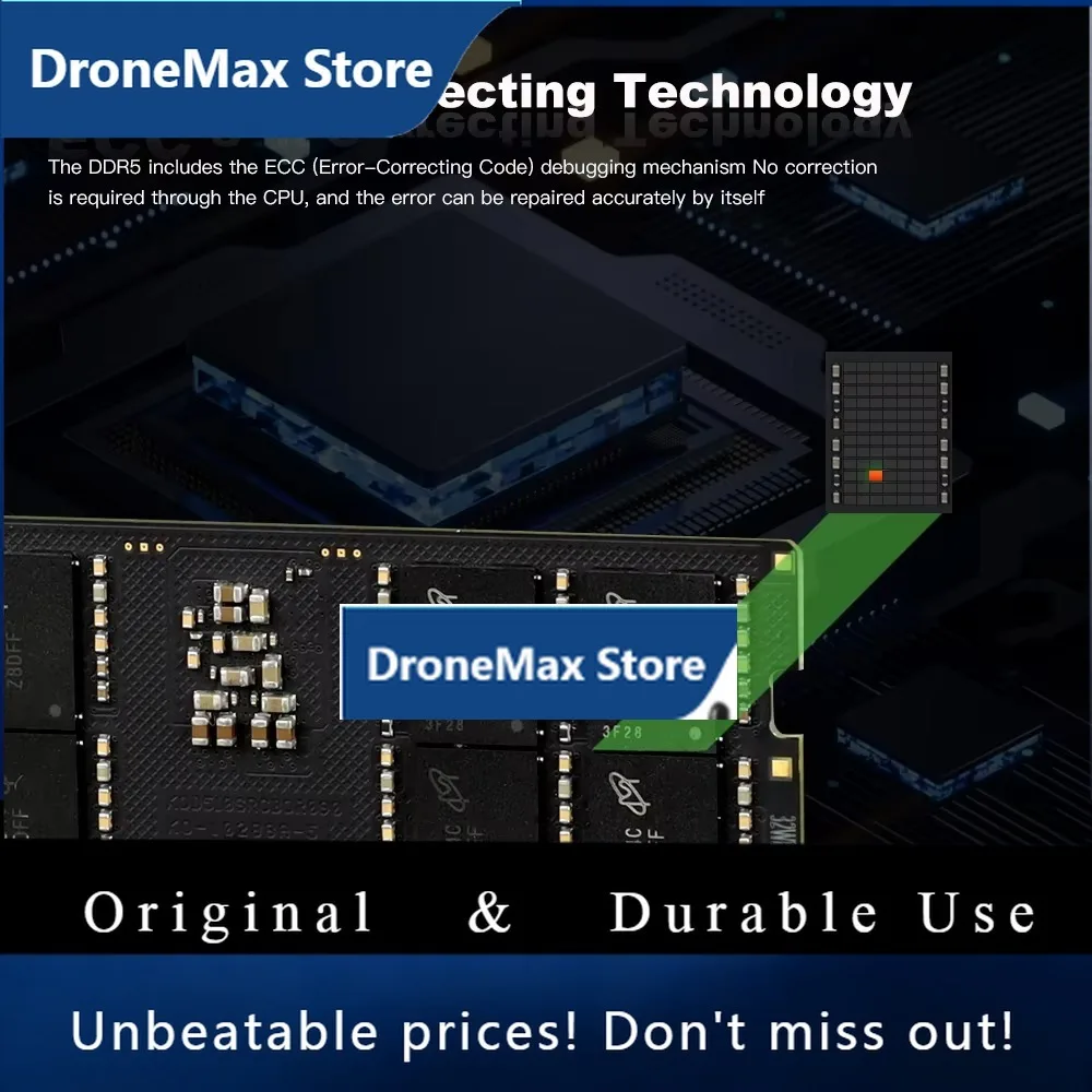 DroMaHigh Quality DDR5 RAM Memory 8GB 16GB 32GB For Gaming Laptops 4800Mhz 5200Mhz 5600Mhz