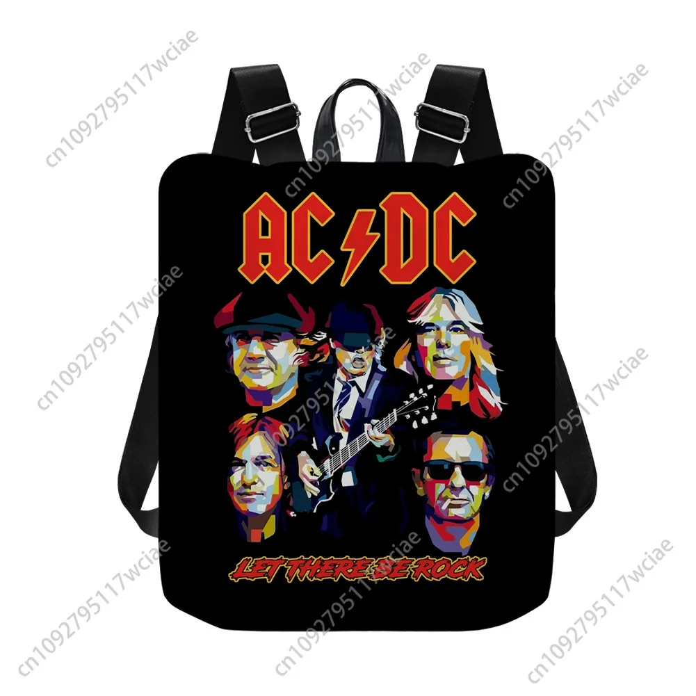 กระเป๋าเป้สะพายหลัง A-AC แบบกำหนดเอง กระเป๋าเป้เดินทางป้องกันการโจรกรรม สไตล์วินเทจร็อค D-DC ทำจากไนลอนกันน้ำ กระเป๋าเป้แฟชั่นสำหรับวิทยาลัย ของขวัญ กระเป๋าใส่หนังสือ