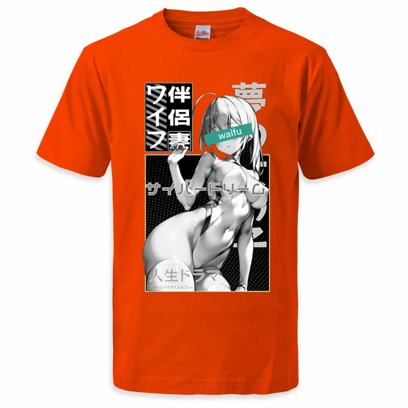 Japanese Anime T Shirt Hentai Girl Shirt Senpai Sexy Homme Anime Girl Bikini Beauty Men T-Shirts Casual Cosplay Loli Waifu