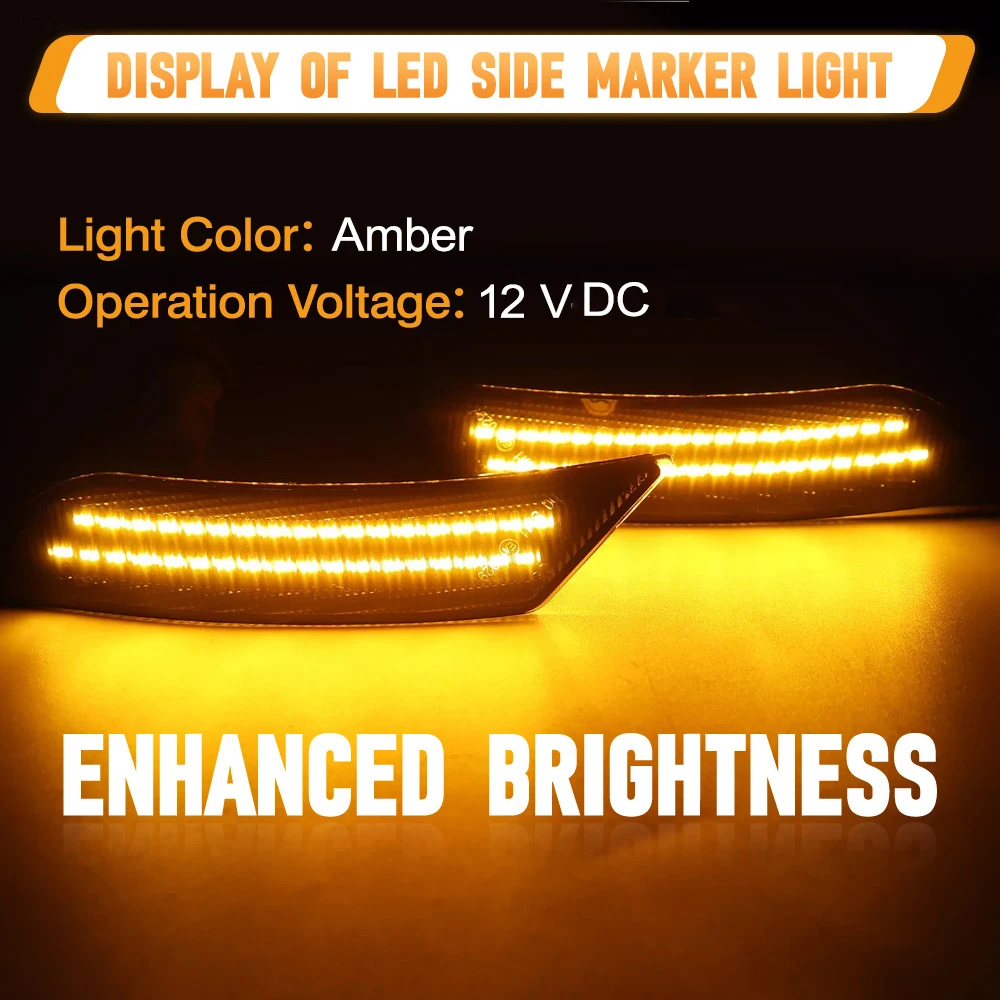 

2pcs LED Front Side Marker Light 22941174 22941173 For Cadillac ATS 2013-2014 Cadillac XT5 2017-2024 Chevy Blazer 2019-2024