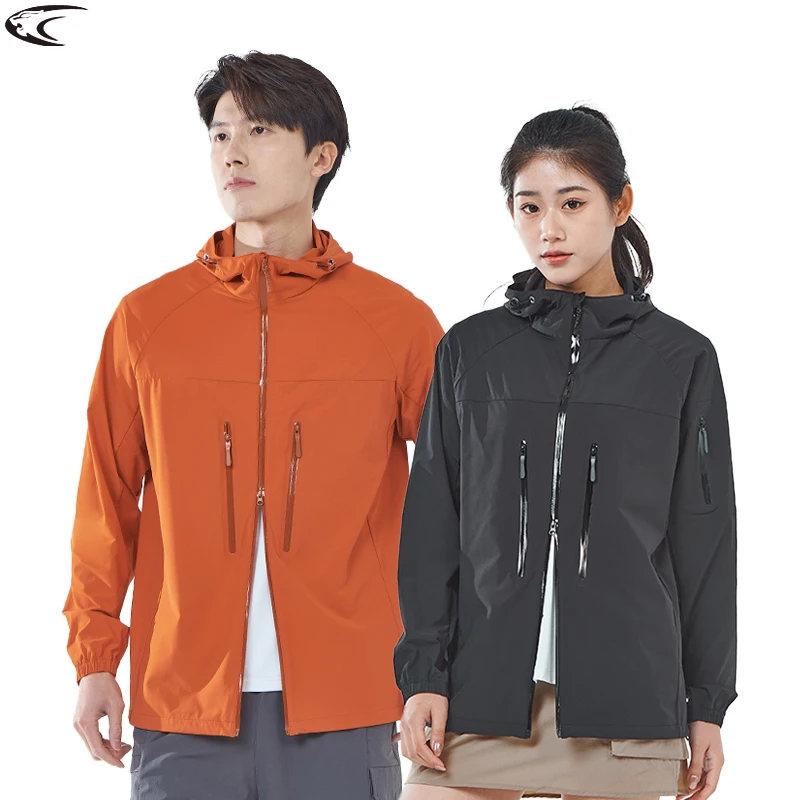 

LNGXO Unisex Waterproof Hiking Jacket Sun Protective Camping Trekking Mountaineering Men Women Windbreaker Stretch Rain Coat
