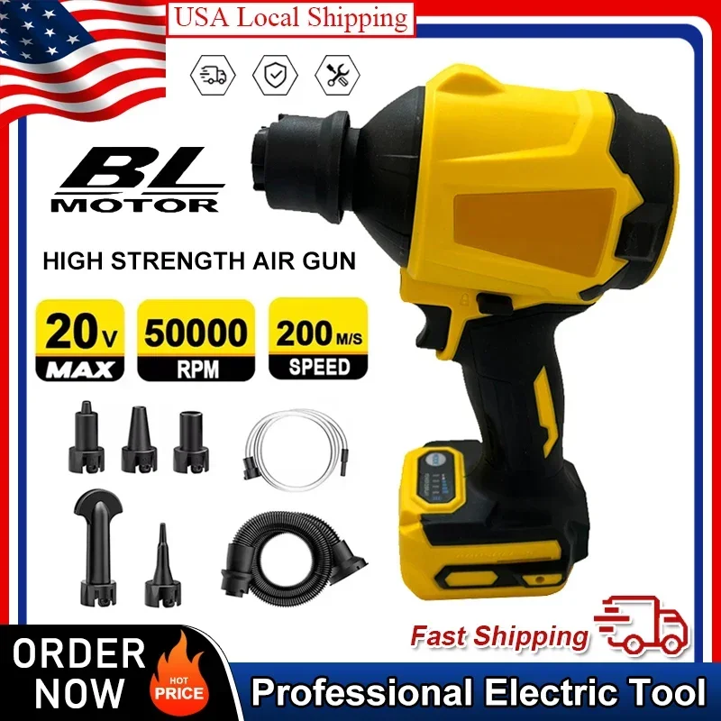 

Fit Dewalt Air Blower Brushless Cordless Dusting Machine Electric Dust Blower Inflator Handheld Fan For Dewalt 20V Battery