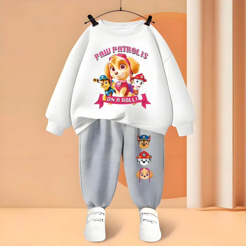 PAW PATROL Children's Sets Spring and Autumn Printed Clothes Girls Kids Boys Sweatshirts+Pants Suits Fashion Hoodie Set