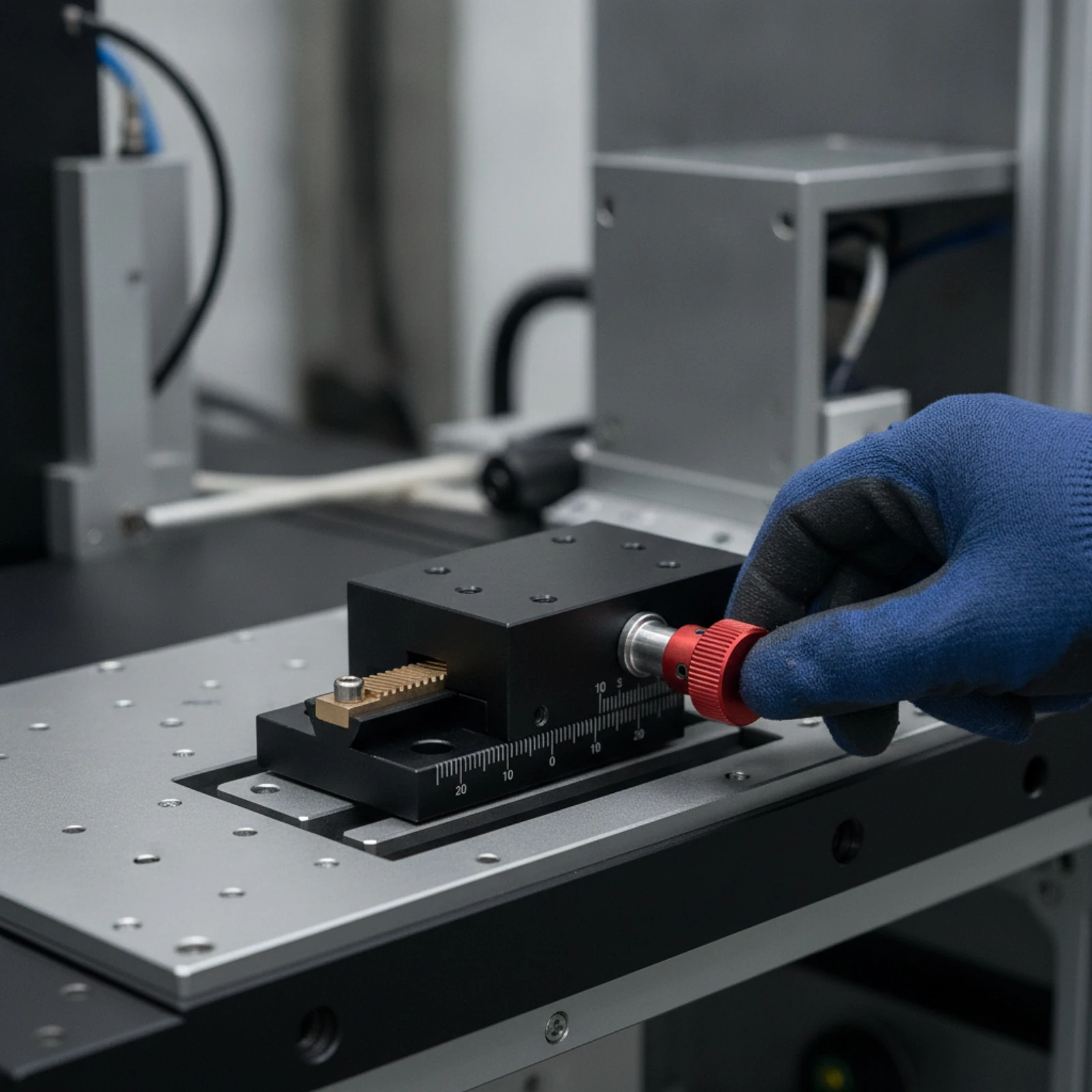 Manual X-Axis Translation Stage Precision Translation Stage with Rack and Pinion Aluminum Alloy Long-Lasting for Researchers