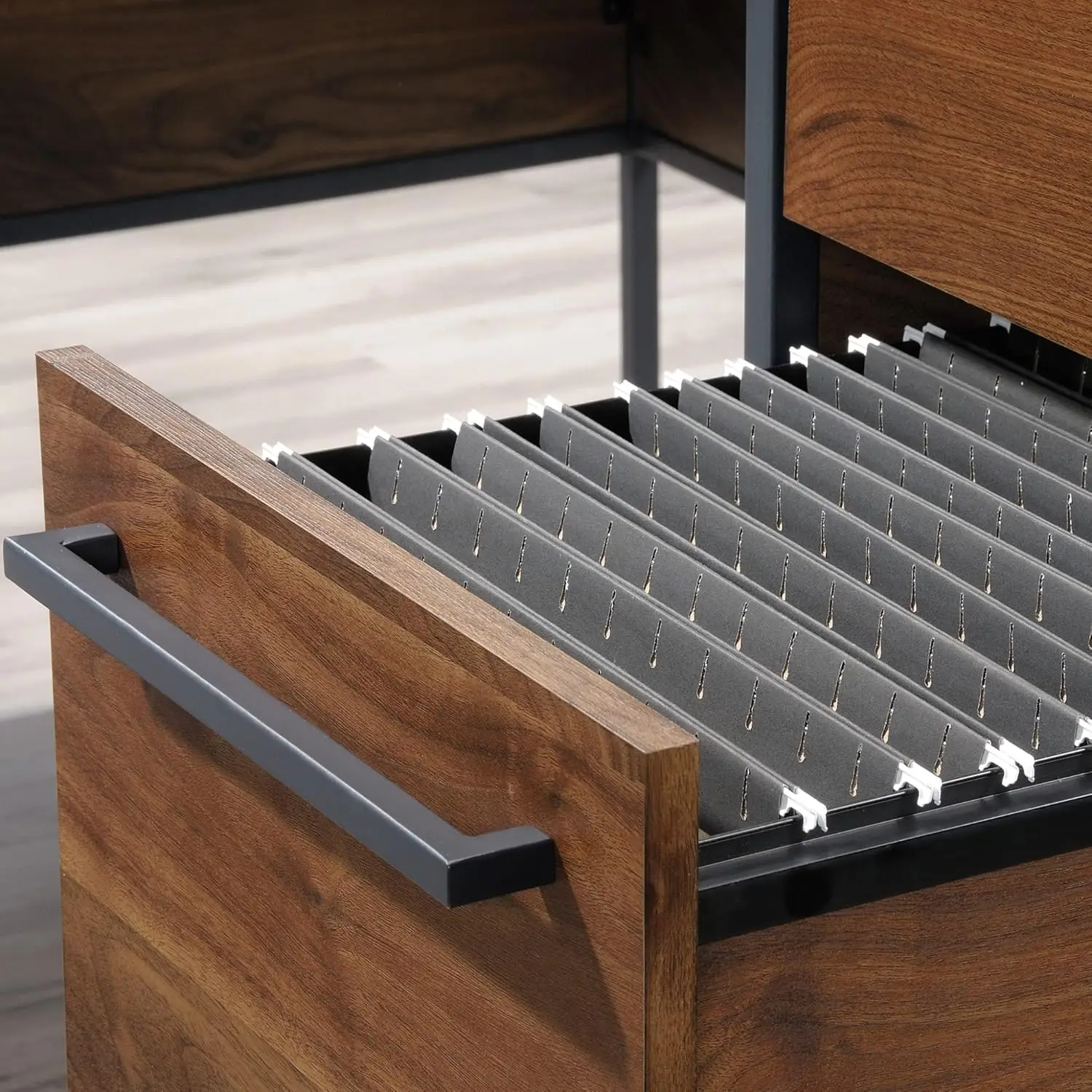 مكتب زاوية على شكل حرف L مقاس 59 بوصة، لون الجوز الكبير #6