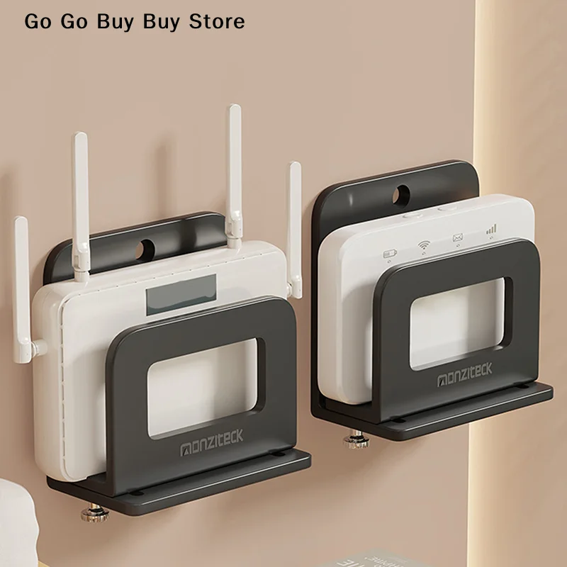 【ST】1Pcs Drill-Free Adjustable Small Device Wall Mount Holder For Living Room Router Modem TV Box And Other Media Players