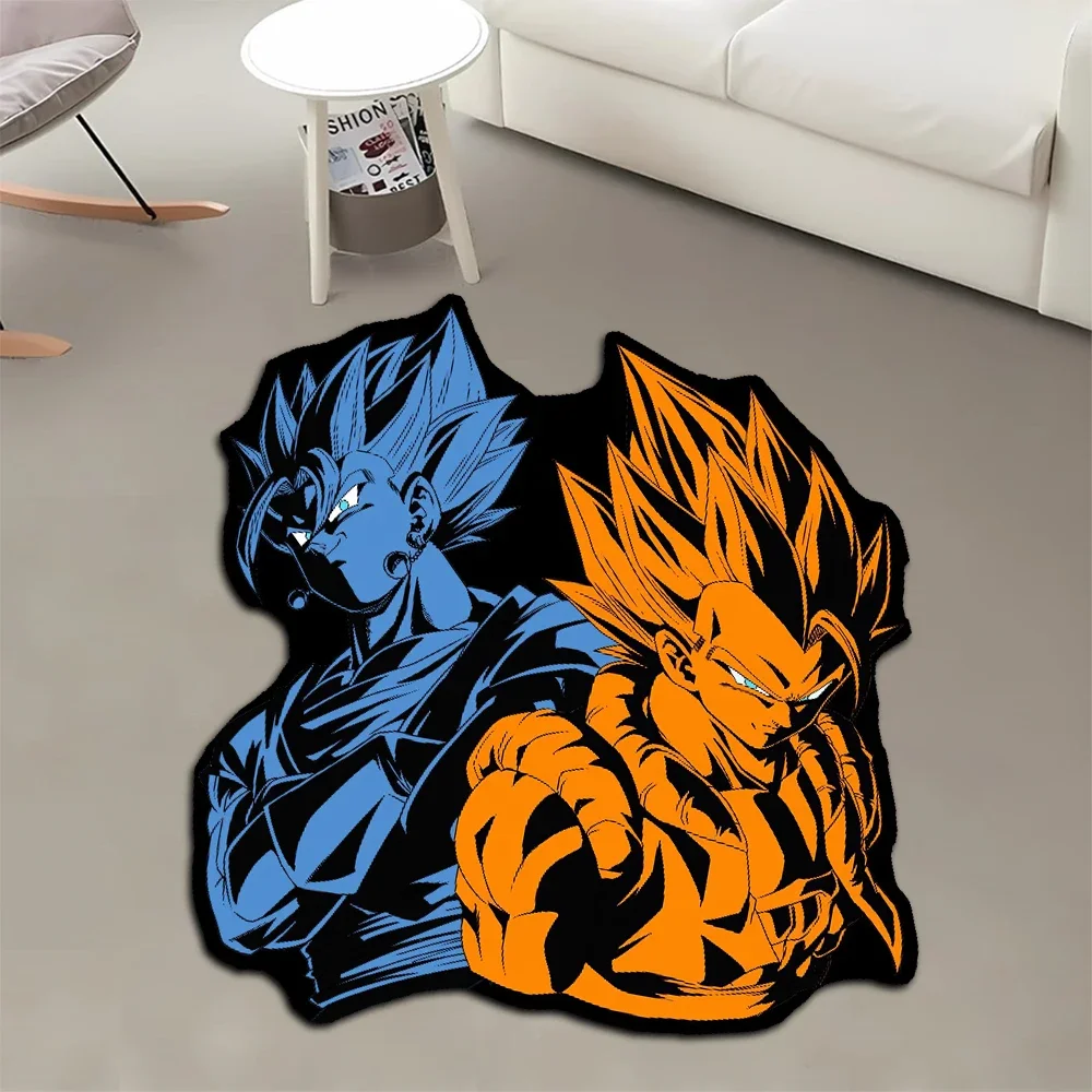 Irregular Area Rugs Anime Dragon Ball Z Gogeta Vegeta Custom Rug Handmade Carpet Area Rug for Home Decor