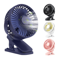 Portable Fan Mini Silent Fan USB Charging Desktop Fan 1200mAh Office Desk Desktop Fan Student Dormitory Adjustable Clip on Fan
