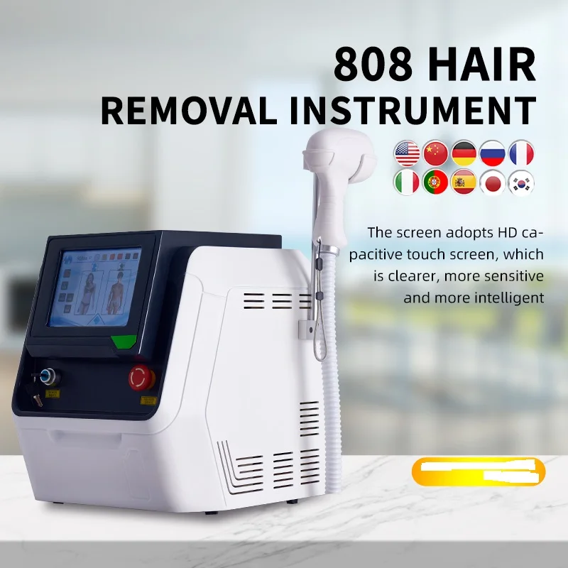 

808 Diode Laser Hair Removal Machine Cooling Head Painless Laser 3 Wavelength 755 808 1064 Hair Removal