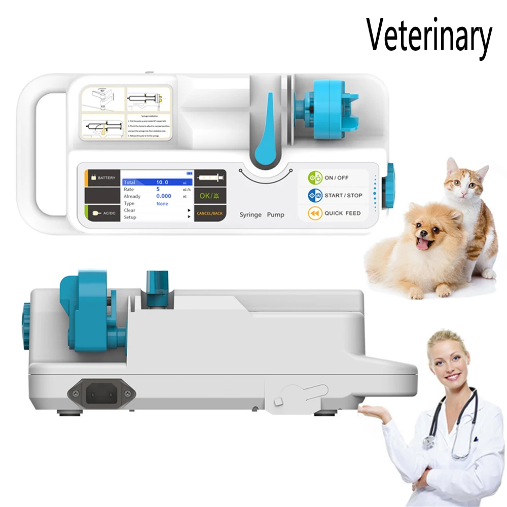 Rechargable Veterinary Pump Professional LCD Display Vet Pump for Clinic