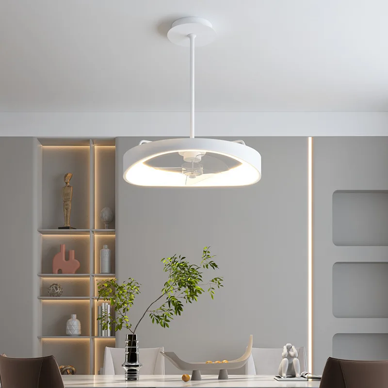 BOSSEN semplice sala da pranzo lampadario moderno invisibile silenzioso camera da letto soggiorno lampadario creativo ventilatore da soffitto