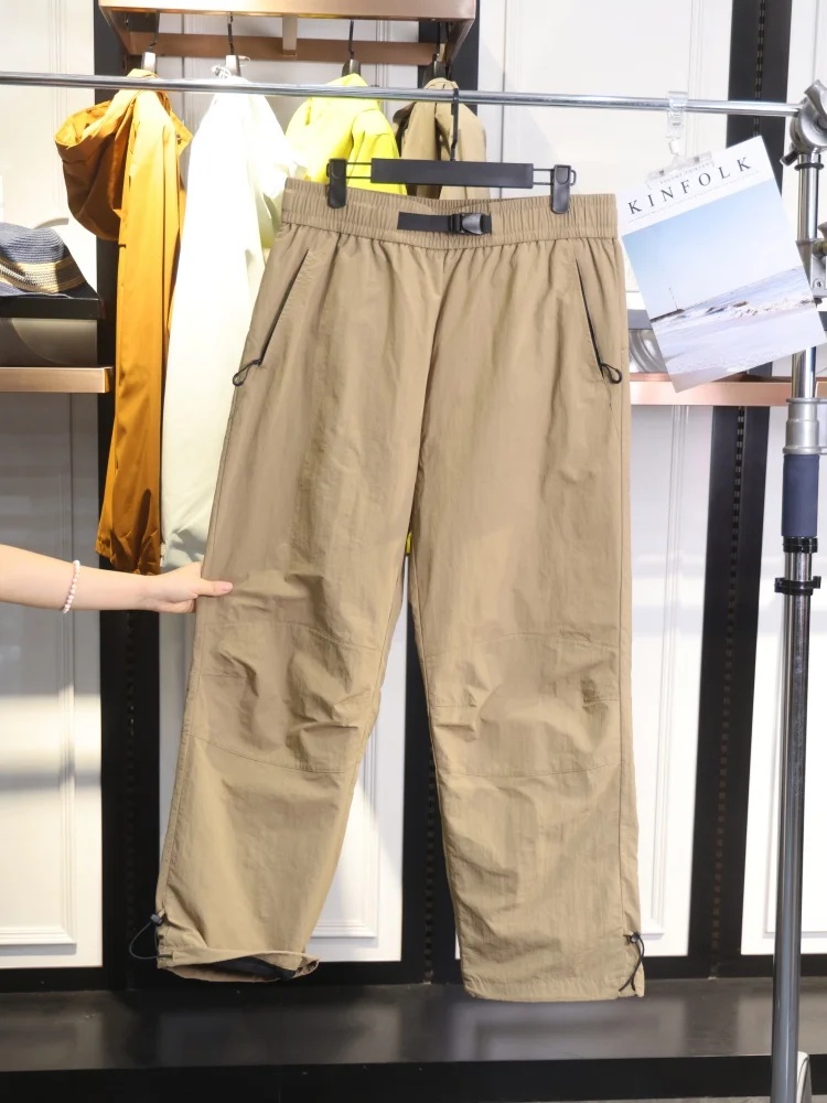 

Men's Outdoor Windproof Warmth Workwear down Trousers Faionable Straight Leg Nylon Casual Pants for Autumn Winter