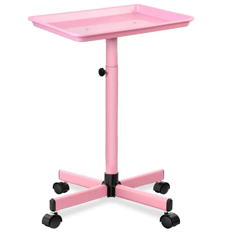 

Salon Tray,Hairstylist Trays on Wheels,Hair Color Tray for Salon or Home Use,Pink