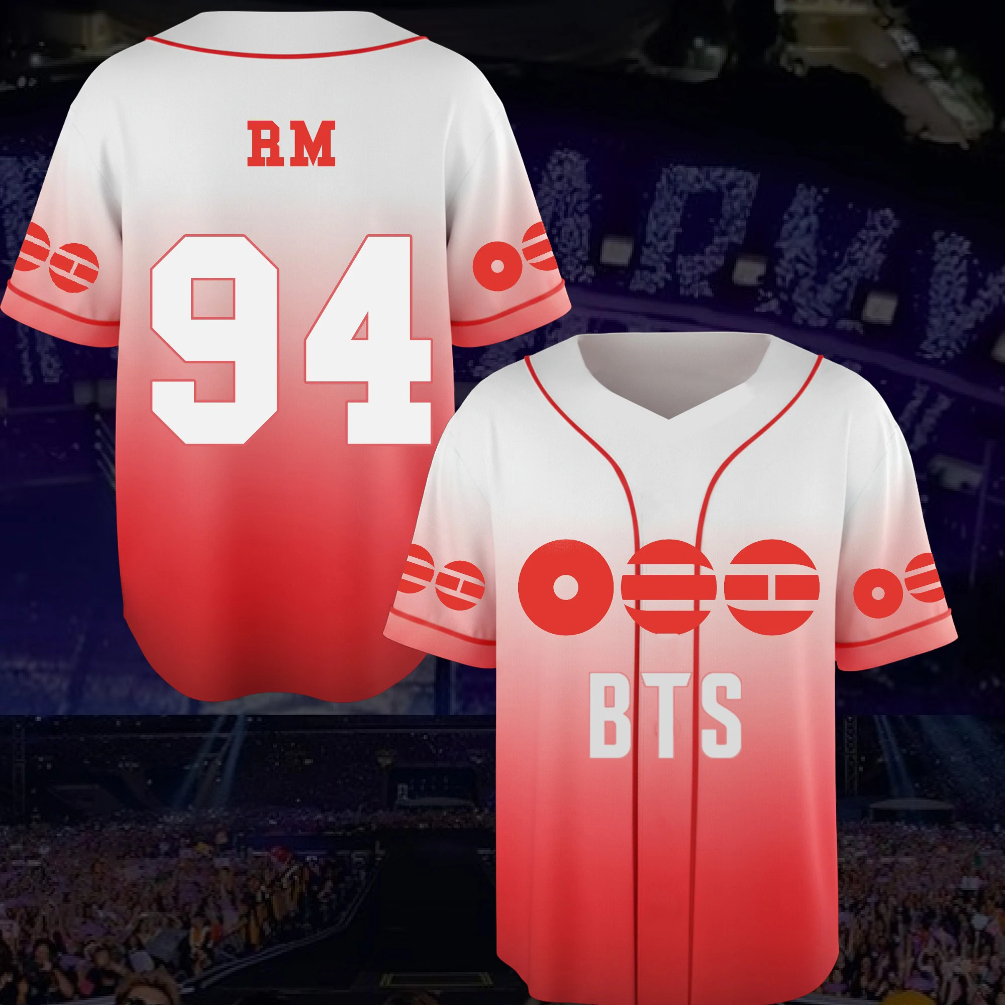 2026 New BTS World Tour Concert, New Album Baseball Shirt, Gift for Army, 3D Printed Street Family Short Sleeve T-shirt