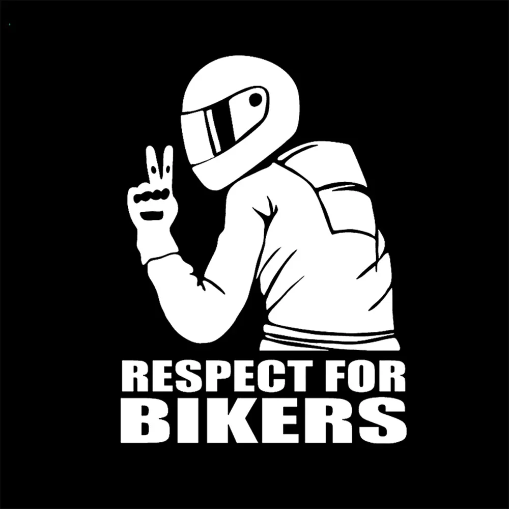 Respect Motorcyclists, Personalized Stickers, Car Stickers, Motorcycle Stickers, JDM Waterproof and Sunscreen PVC 19*14cm