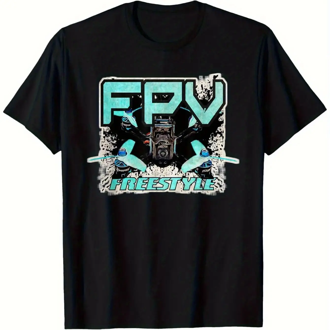 Drone Racing FPV Pilot Quote Graffiti-Shirt- Cotton Lightweight Unisex Crew Neck- Suitable Outdoor Activities and Casual Wear