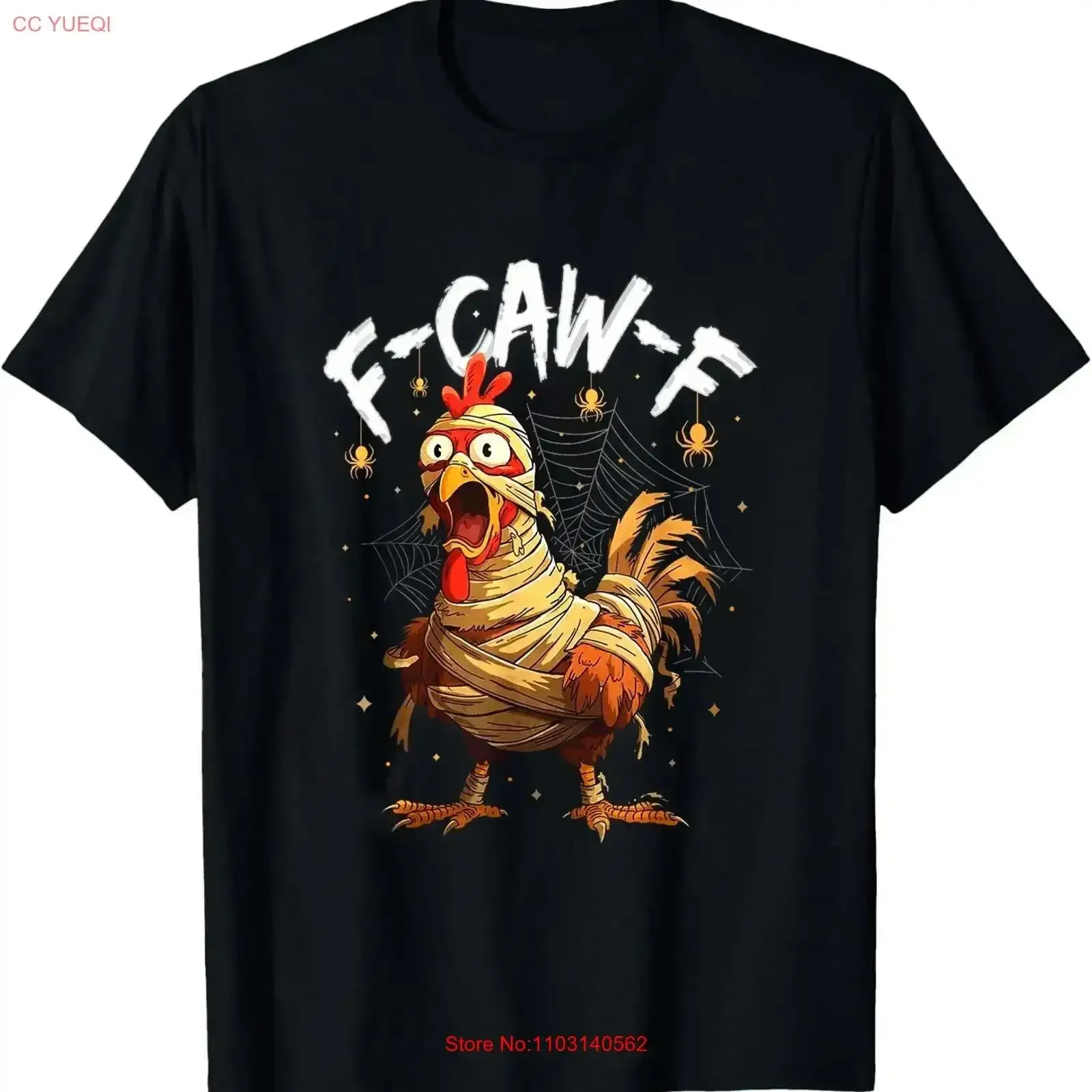 Funny F Caw Chicken T Shirt FCAWF Mummy Humor vintage Washed designer clothes Versatile Casual Soft Stylish streetwear vintage