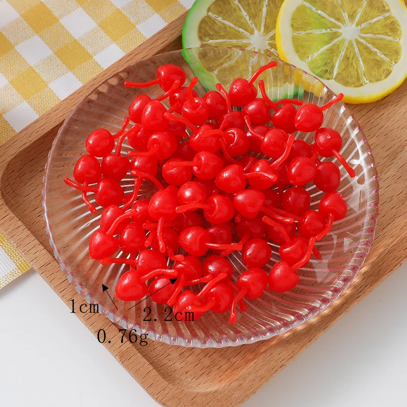 100 TEILE/LOS DIY Simulation Kirsche Miniatur Obst Dekorative Für Puppenhaus Zubehör Küche Spielen Spielzeug Hause Dekoration Geschenke – Detail 12