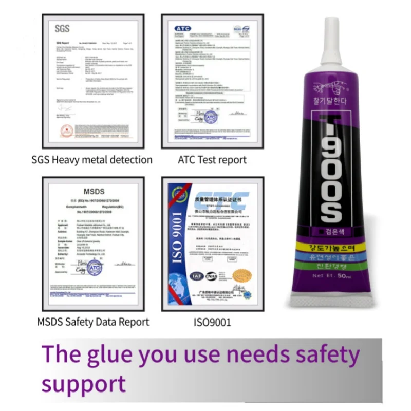 T900S Super Glue Mobile Phone Repair Black Contact 50/110ML Adhesive For LCD Screen Warping Frame Gluing Slow Drying Soft Glue