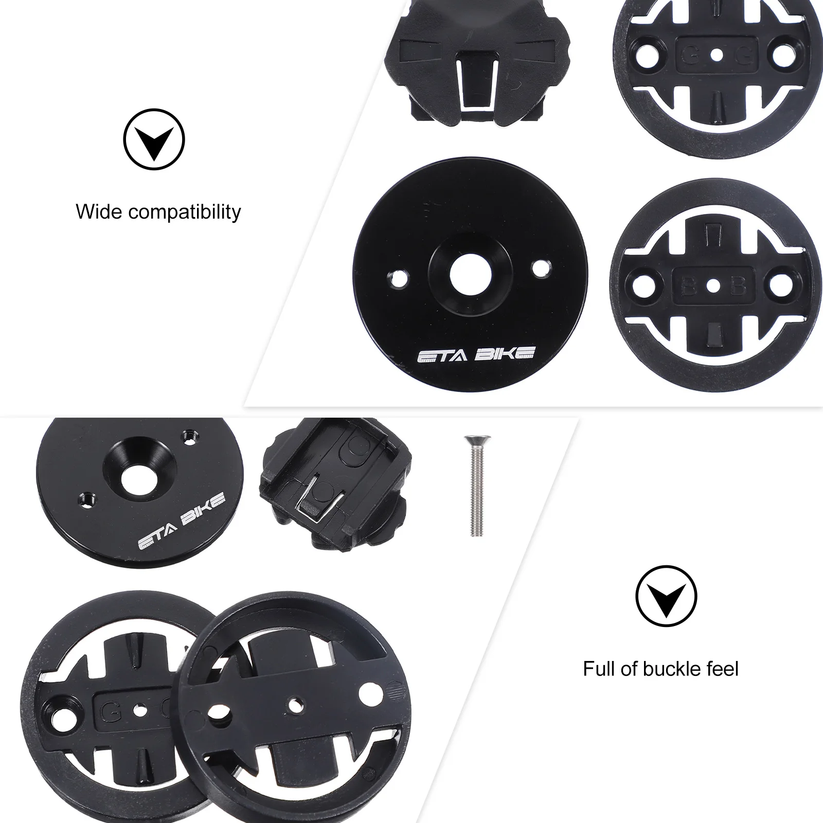 

Bike Stopwatch Bracket Durable Lightweight H Mount Holder Plastic Aluminum Suitable for Mountain Bikes Easy Installation