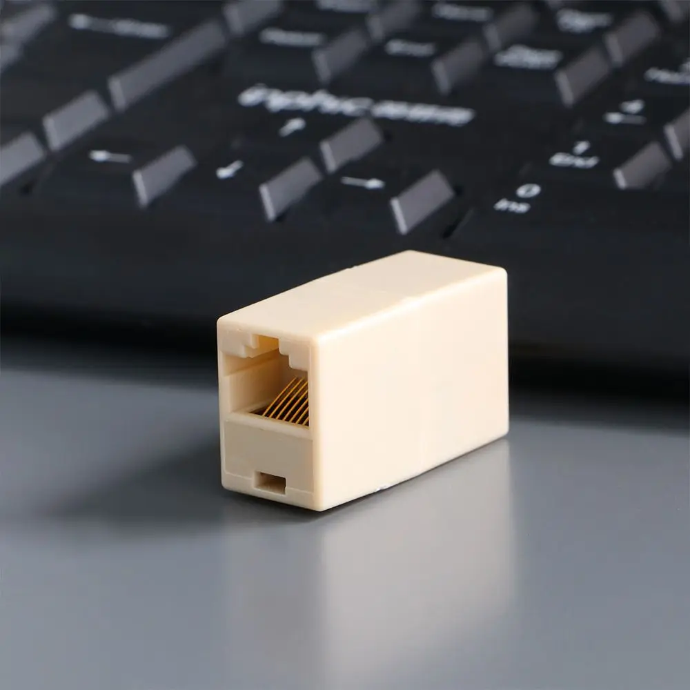 

RJ45 Connector Ethernet Sockt Cable adapter Cable Joiner Coupler Network Cable Connectors RJ45 Extender Plug Dual Straight Head
