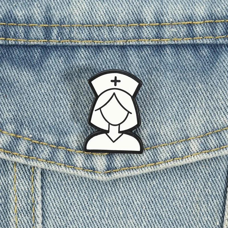Emaillierte Anstecknadeln für Pflegekräfte, einfache RN-Broschen, Reversabzeichen, medizinische Gesundheitspflege-Schmuckaccessoires, Geschenke für Studenten
