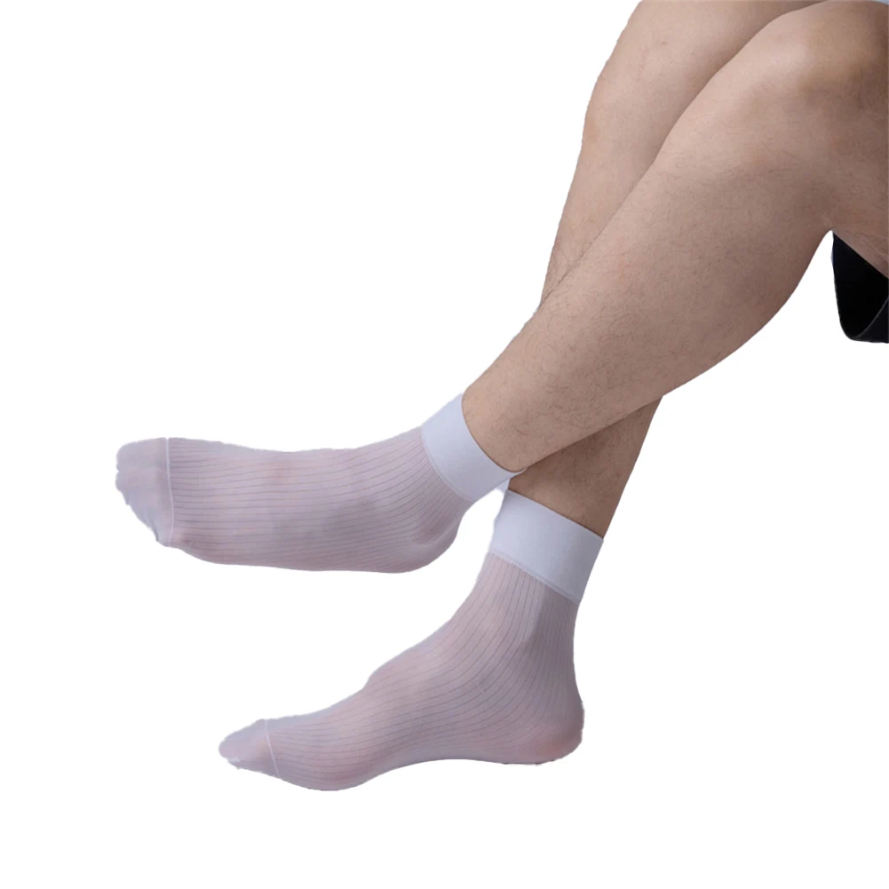 Tube Socks Sheer Stockings Business Dress Brand New Breathable Free Size Male Nylon Fabric Sexy Thin Ultra-thin