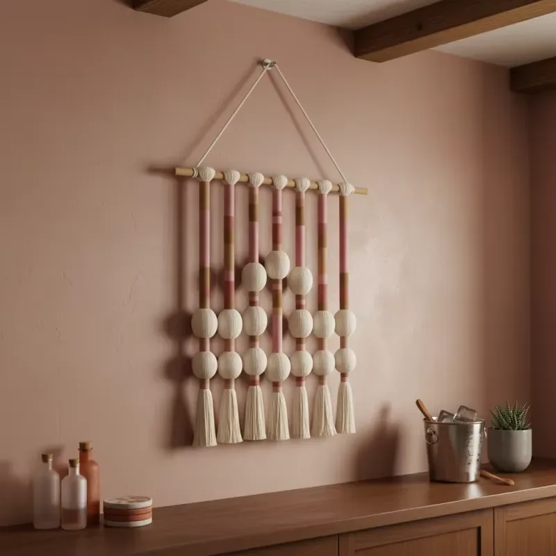 Libra Idea Trends Scandinavian Cotton Thread Knot Bar Screen Provide Textile Wall Decor Decor Art Tassel Aisle Bedroom
