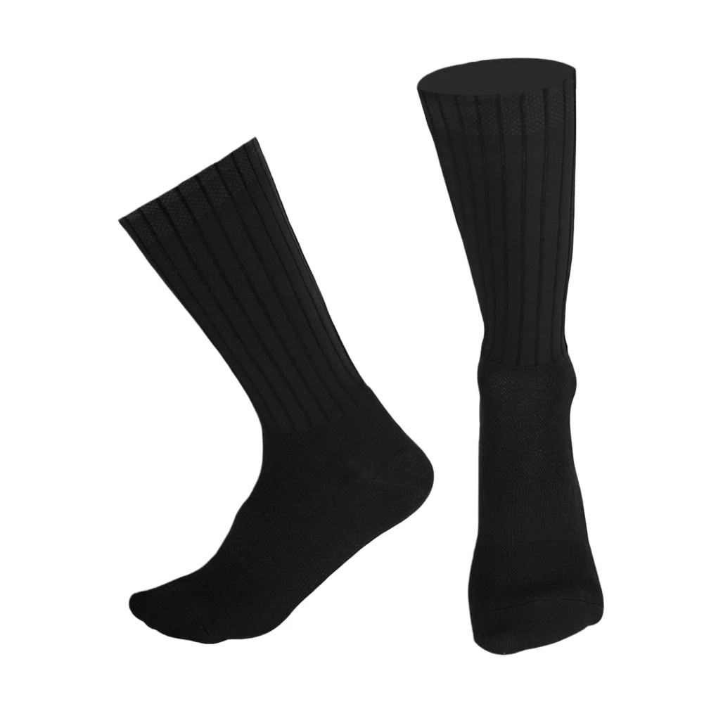 جوارب هوائية قابلة للتنفس لركوب الدراجات نونسليب فتل العرق للجنسين للجري والمشي لمسافات طويلة مقاس 36 44 أسود وأبيض