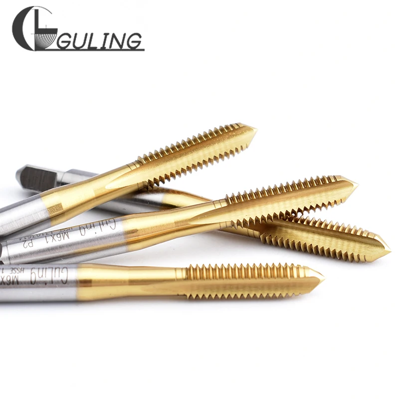 GULING HSSE-M35 JIS Standard White/TIN Straight Fluted Hand Tap UNF/UNS/UNEF0-80~12-28 1/4 5/16 3/8~5/8 Machine Screw Thread Tap
