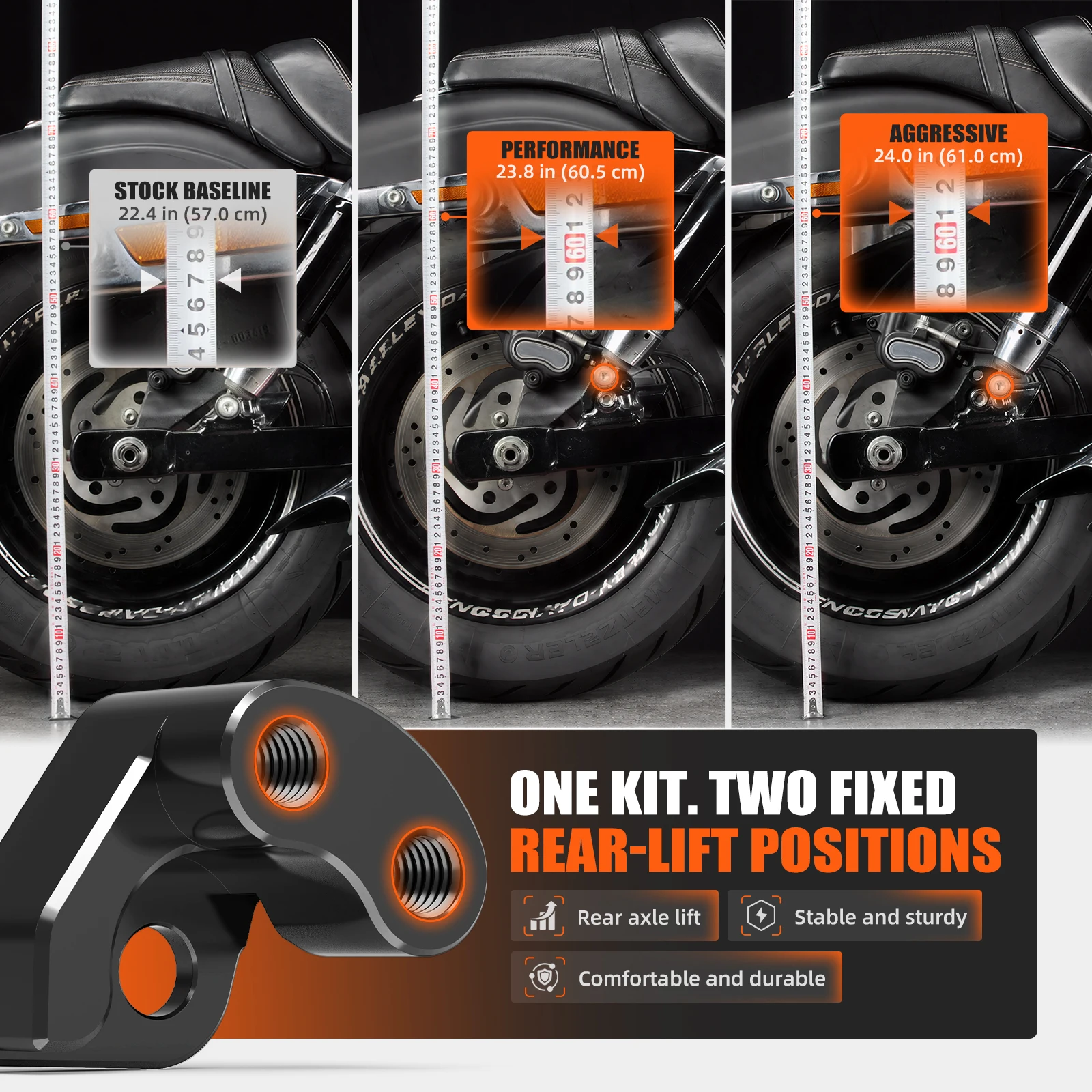 2006-2017 For Harley Dyna Street Bob FXDB Low Rider FXDL 2-Position Rear Lift Kit Super Glide FXD Wide Glide FXDWG Fat Bob FXDF